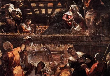Piemenėlių pagarbinimas. Tintoretto, 1578-81.