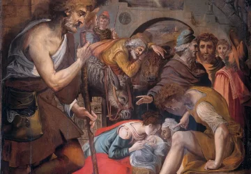 Piemenėlių pagarbinimas. Van Montfoort Anthonie Blocklandt, 1560-72.