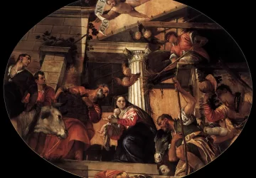 Piemenėlių pagarbinimas. Paolo Veronese, 1558.
