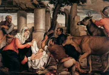 Piemenėlių pagarbinimas. Jacopo Bassano, apie 1550.