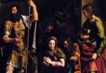 Piemenėlių pagarbinimas. Romano Giulio, apie 1535.