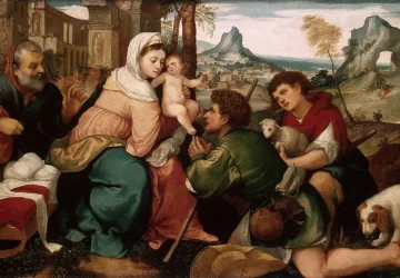 Piemenėlių pagarbinimas. Veronese Bonifacio, 1523-25.