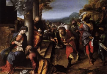 Išminčių pagarbinimas. Correggio, 1516-18.