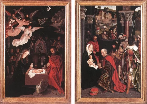 Piemenėlių ir išminčių pagarbinimas. Nežinomas flamandų meistras, 1500-20.