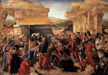 Išminčių pagarbinimas. Sandro Botticelli, apie 1500.