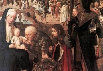 Išminčių pagarbinimas. Tot Sint Jans Geertgen, 1480-85.