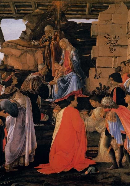 Išminčių pagarbinimas. Sandro Botticelli, apie 1475. Išminčių pagarbinimas. Sandro Botticelli, apie 1475.