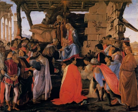 Išminčių pagarbinimas. Sandro Botticelli, apie 1475.