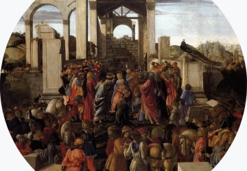 Išminčių pagarbinimas. Sandro Botticelli, 1470-75.