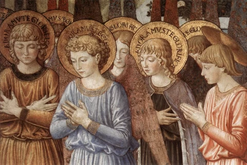 Išminčių procesija (detalė). Benozzo Gozzoli, 1459-60.