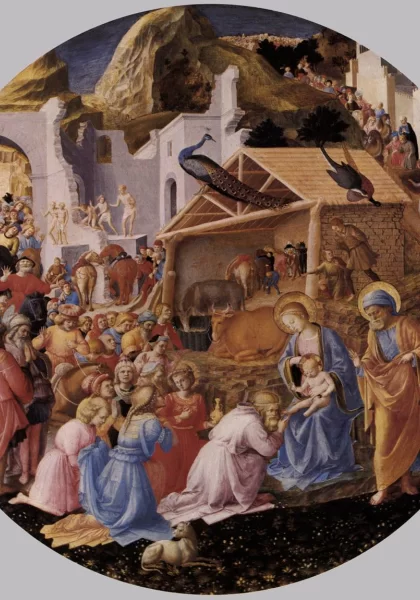 Išminčių pagarbinimas. Fra Angelico, apie 1445. Išminčių pagarbinimas. Fra Angelico, apie 1445.