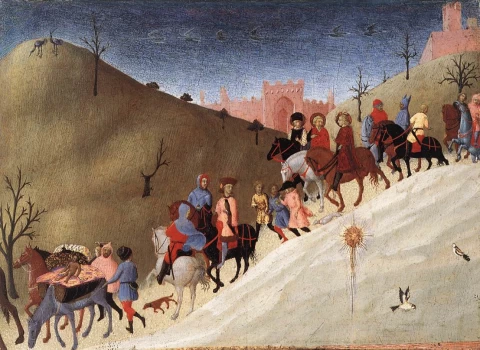Išminčių kelionė. Sassetta, apie 1435.