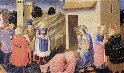 Išminčių pagarbinimas. Fra Angelico, 1433-34. Išminčių pagarbinimas. Fra Angelico, 1433-34.