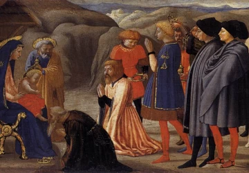 Išminčių pagarbinimas. Masaccio, 1426.