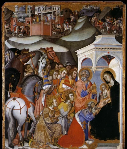 Išminčių pagarbinimas. Bartolo di Fredi, 1385-88.
