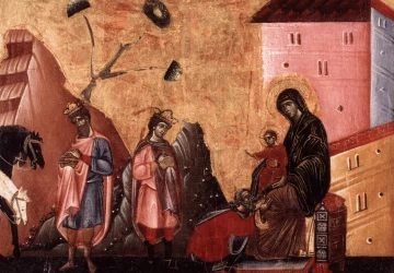Išminčių pagarbinimas. Guido da Siena, 1270.