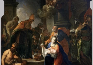 Jėzaus paaukojimas šventykloje. Andrea Celesti, apie 1710.