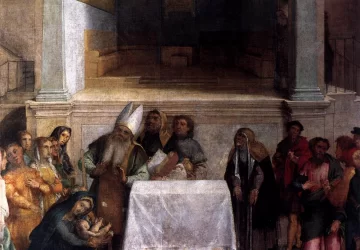 Paaukojimas šventykloje. Lorenzo Lotto, 1554-55.