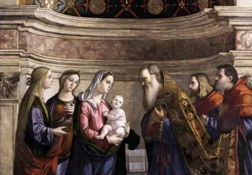 Jėzaus paaukojimas šventykloje. Vittore Carpaccio, 1510.