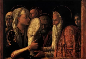 Paaukojimas šventykloje. Andrea Mantegna, apie 1460.