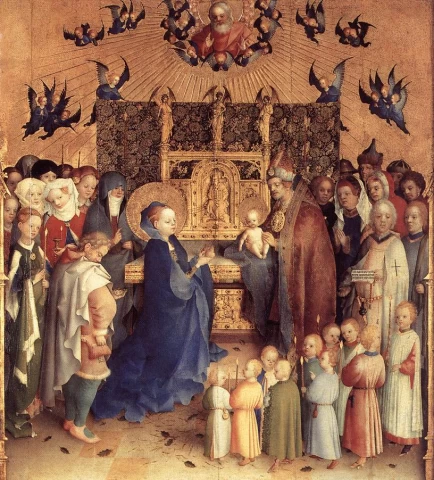Kristaus paaukojimas šventykloje. Stefan Lochner, 1447.
