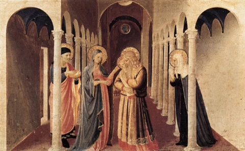 Kristaus paaukojimas šventykloje. Fra Angelico, 1433-34.