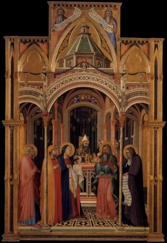 Paaukojimas šventykloje. Ambrogio Lorenzetti, 1342.