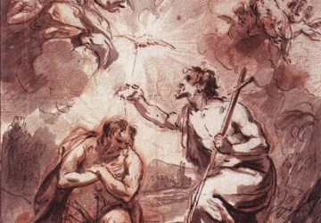 Kristaus krikštas Jordane. Jacob de Wit, 1716.