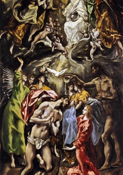 Kristaus krikštas. El Greco, 1608-28.