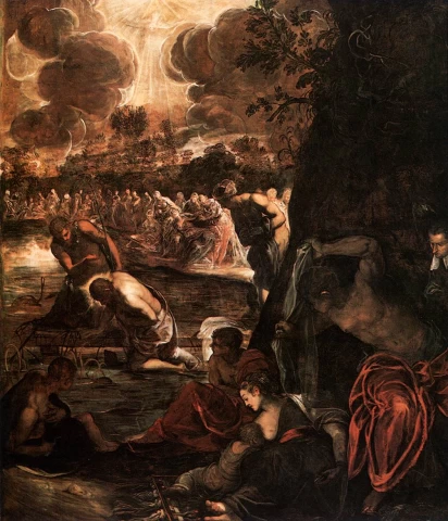 Kristaus krikštas. Tintoretto, 1579-81.