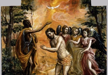 Kristaus krikštas. El Greco, 1568.