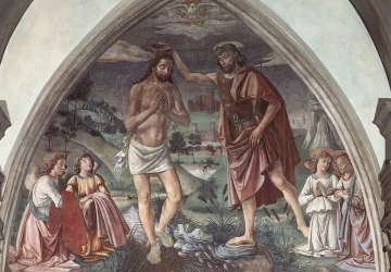 Kristaus krikštas. Domenico Ghirlandaio, apie 1473.