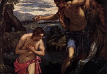 Kristaus krikštas. Tintoretto.