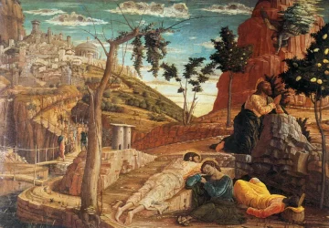 Agonija Alyvų Sode. Andrea Mantegna, 1457-59.