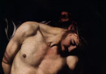 Nuplakimas (detalė). Caravaggio, apie 1607.