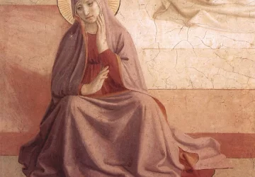 Kristaus išjuokimas (celė Nr. 7) (detalė). Fra Angelico, 1440-41.