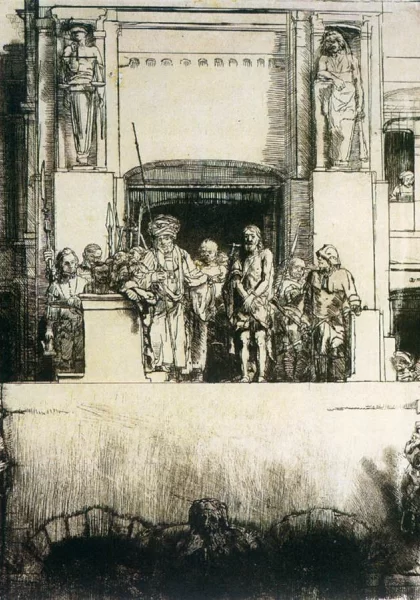 Kristus parodomas žmonėms (Ecce Homo). Rembrandt Harmenszoon van Rijn, 1655.