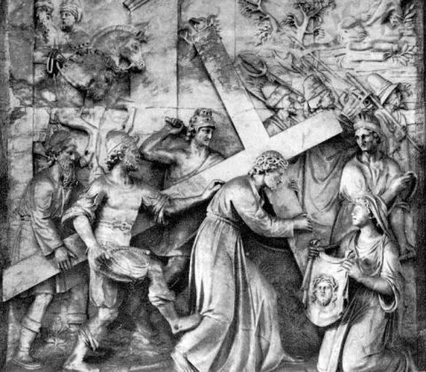 Kristus neša kryžių. Cornelis Floris, apie 1570.