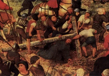 Kristus neša kryžių (detalė). Pieter The Elder Bruegel, 1564.