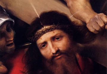 Kristus neša kryžių (detalė). Lorenzo Lotto, 1526.