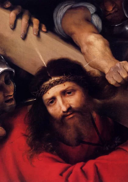 Kristus neša kryžių (detalė). Lorenzo Lotto, 1526.