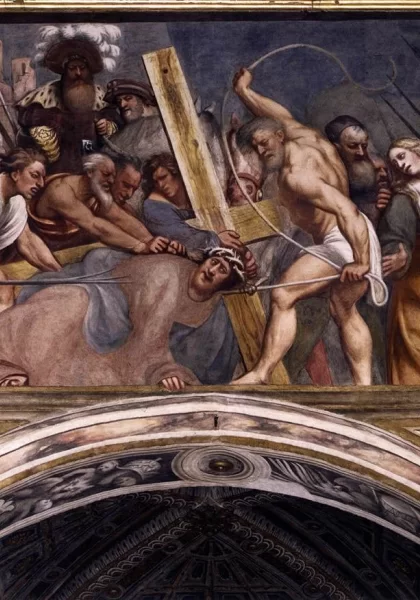 Kryžiaus nešimas. Pordenone, 1520.