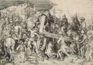 Kryžiaus nešimas. Martin Schongauer, apie 1474.
