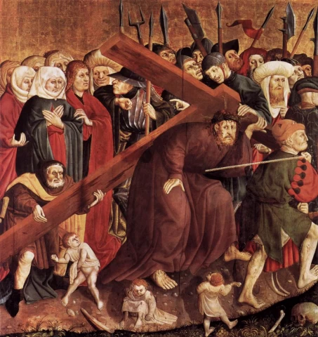 Kristus neša kryžių. Hans Multscher, 1437.