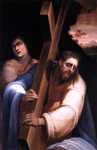 Kryžiaus nešimas. Giovanni De' Vecchi. Kryžiaus nešimas. Giovanni De' Vecchi.