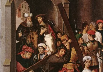 Kryžiaus nešimas. Hans Memling.