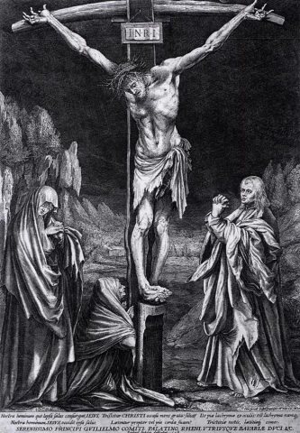 Nukryžiavimas. Raphael I Sadeler, 1605.