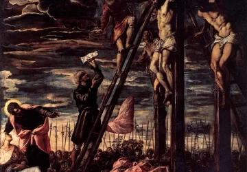 Kristaus nukryžiavimas. Tintoretto, 1568.