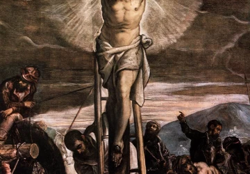 Nukryžiavimas (detalė). Tintoretto, 1565.