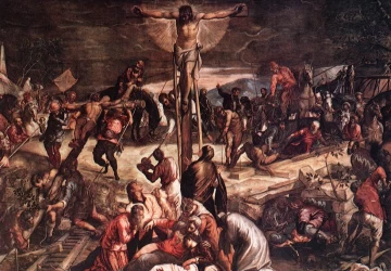 Nukryžiavimas (detalė). Tintoretto, 1565.